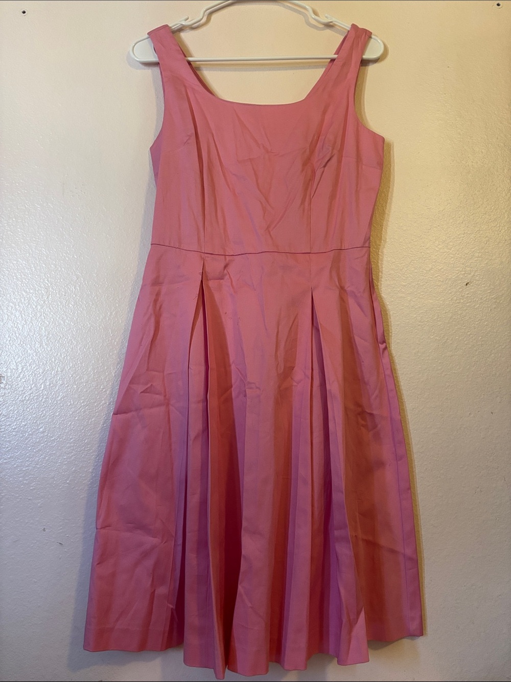 David Wayne Vintage Pink, Pleated, Sleeveless A-Line Dress, Size 6
